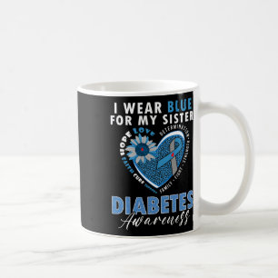 Caneca De Café Eu Visto Azul Para A Minha Irmã Tipo 1.