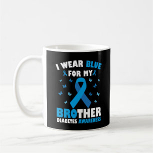 Caneca De Café Eu Visto Azul Para Meu Irmão Diabetes Sensibilizar