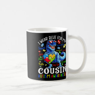 Caneca De Café Eu Visto Azul Para Meu Primo Autismo Sensibilizaçã