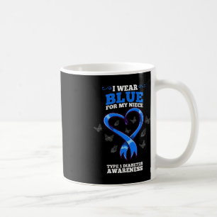 Caneca De Café Eu Visto Azul Para Meu Próprio T1D Tipo 1 Com Conh
