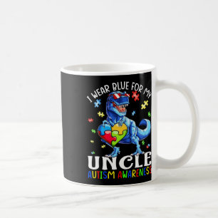 Caneca De Café Eu Visto Azul Para Meu Tio Autismo Sensibilização