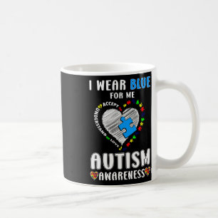 Caneca De Café Eu Visto Azul Para Mim Consciência Autista