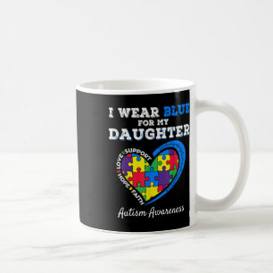 Caneca De Café Eu Visto Azul Para Minha Filha Autismo Pai De Cons