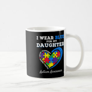 Caneca De Café Eu Visto Azul Para Minha Filha Autismo Pai De Cons