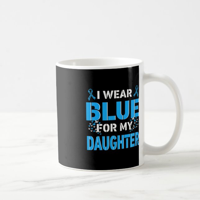 Caneca De Café Eu Visto Azul Para Minha Filha, Lua De Consciência (Direita)