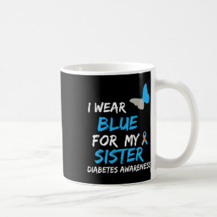 Caneca De Café Eu Visto Azul Para Minha Irmã Sensibilização Diabe