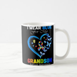 Caneca De Café Eu Visto Azul Para O Coração De Consciência Do Aut