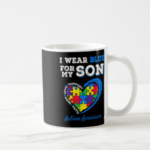 Caneca De Café Eu Visto Azul Para O Meu Filho Autismo Consciência