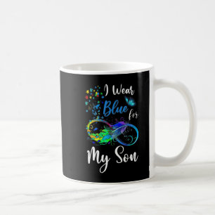 Caneca De Café Eu Visto Azul para o Meu Filho Autismo Sensibiliza