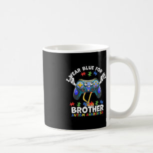 Caneca De Café Eu Visto Azul Para O Meu Irmão Autismo Awarness Bo