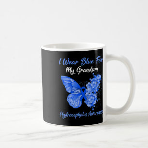Caneca De Café Eu Visto Azul Para O Meu Neto Hidrocephalus Warrio
