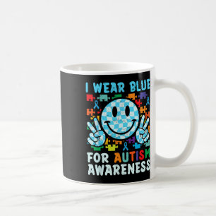 Caneca De Café Eu Visto Azul Para Os Rapazes Do Sorriso Do Mês Da