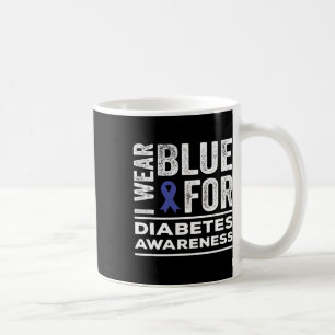 Caneca De Café Eu Visto Azul Para Sensibilização Para A Diabetes