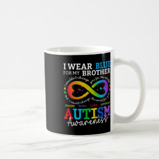 Caneca De Café Eu Visto Blues Para Meu Irmão Autismo Consciência 