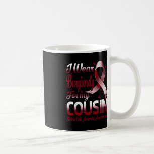Caneca De Café Eu Visto Burgundy Para A Anemia Célula Falsiforme