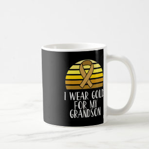 Caneca De Café Eu Visto Dourado para o meu neto Cancer de infânci