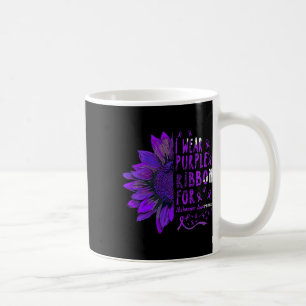 Caneca De Café Eu Visto Fita Roxa Para Sensibilização Para Alzhei