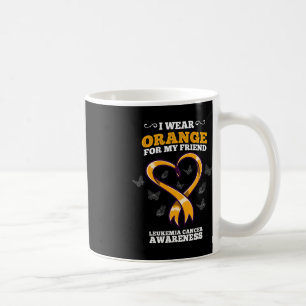 Caneca De Café Eu Visto Laranja Amigo Leucemia Cancer Sensibiliza