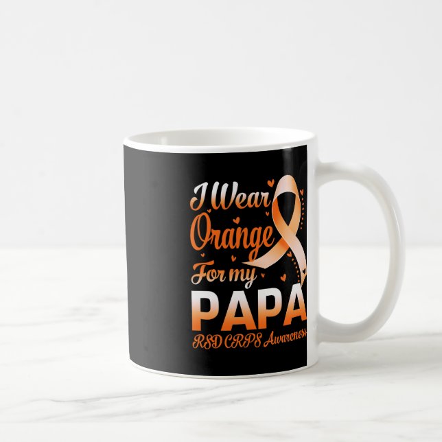 Caneca De Café Eu Visto Laranja Para Meu Papa RSD Sensibilização  (Direita)