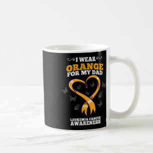 Caneca De Café Eu Visto Pai Laranja Leucemia Cancer Sensibilizaçã