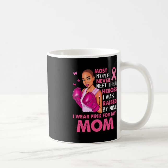 Caneca De Café Eu Visto Pinks Para Minha Mãe Cancer Sensibilizaçã (Direita)