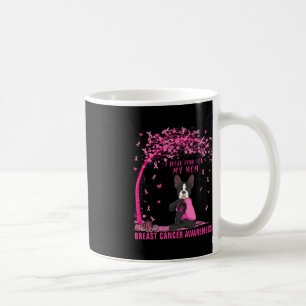 Caneca De Café Eu Visto Rosa Para Minha Mãe Boston Terrier Breast