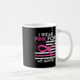 Caneca De Café Eu Visto Rosa Para Minha Tia Cancer De Mama Sensib
