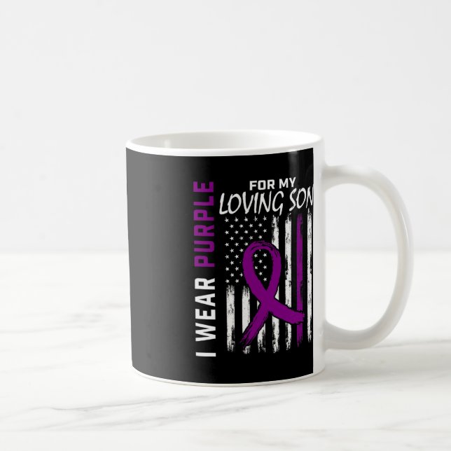 Caneca De Café Eu Visto Roxo Adorando Filho Epilepsia Sensibiliza (Direita)