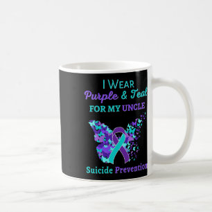 Caneca De Café Eu Visto Roxo E Teal Para O Meu Tio Suicídio Preve