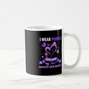 Caneca De Café Eu Visto Roxo Em Memória Da Minha Tia Pancreática