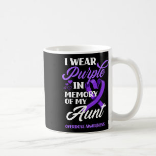 Caneca De Café Eu Visto Roxo Em Memória Da Minha Tia Sobredosagem