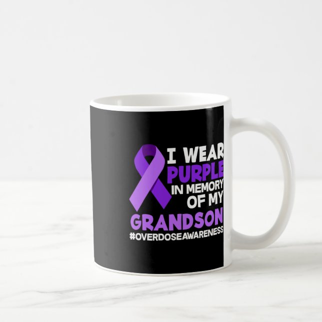 Caneca De Café Eu Visto Roxo Em Memória Da Sobredosagem Do Meu Av (Direita)