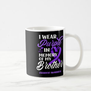 Caneca De Café Eu Visto Roxo Em Memória De Minha Sobredosagem Irm