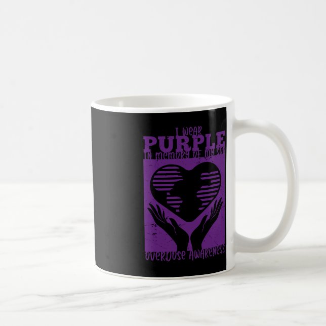 Caneca De Café Eu Visto Roxo Em Memória Do Meu Filho - Com Conhec (Direita)
