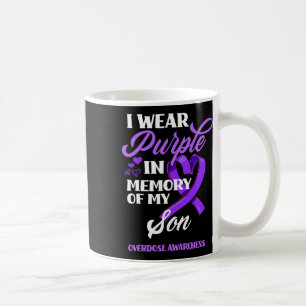 Caneca De Café Eu Visto Roxo Em Memória Do Meu Filho Sobredosagem