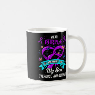 Caneca De Café Eu Visto Roxo Em Memória Do Meu Filho Sobredosagem