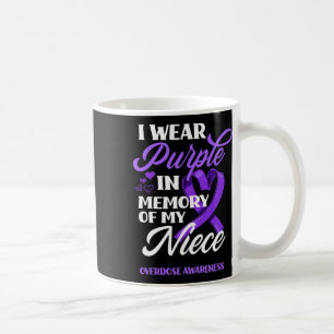 Caneca De Café Eu Visto Roxo Em Memória Do Meu Sobredosagem Niece