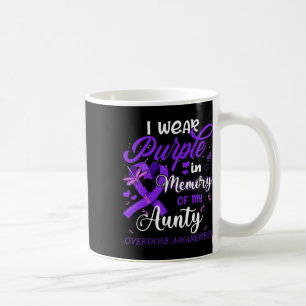 Caneca De Café Eu Visto Roxo Na Memória Para Minha Tia Sobredosar