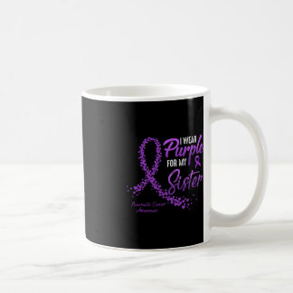 Caneca De Café Eu Visto Roxo Para A Irmã Câncer de pâncreas Aware