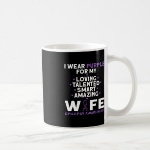 Caneca De Café Eu Visto Roxo Para A Minha Mulher Consciência Da E