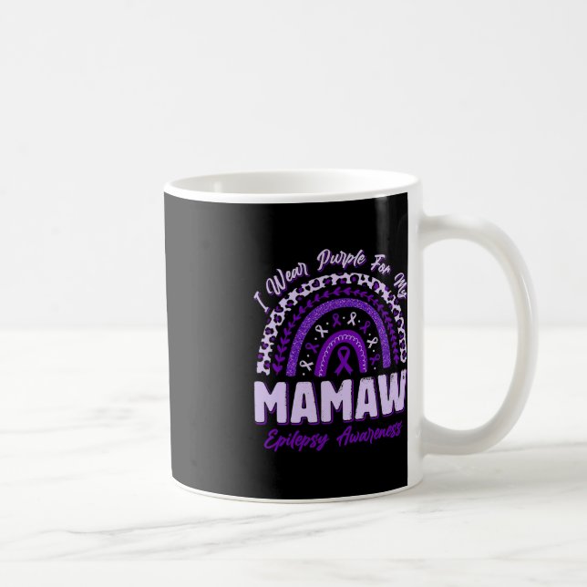 Caneca De Café Eu Visto Roxo Para Minha Chuva De Consciência Da E (Direita)
