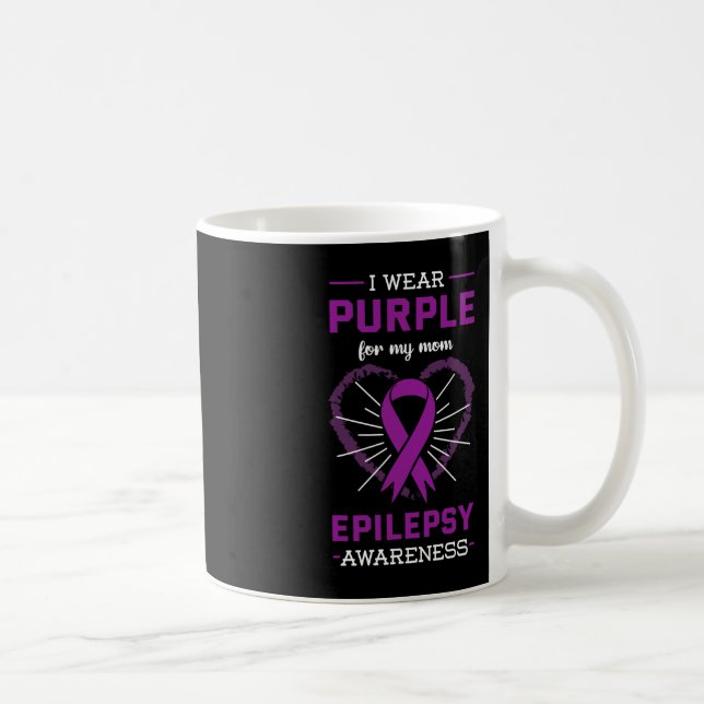 Caneca De Café Eu Visto Roxo Para Minha Mãe Sensibilização Epilep (Direita)