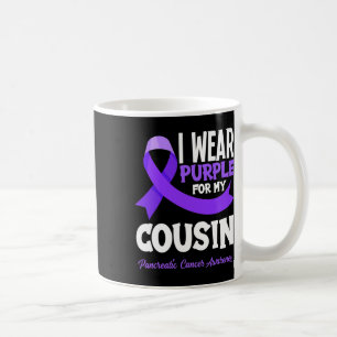 Caneca De Café Eu Visto Roxo Para O Meu Primo Câncer de pâncreas