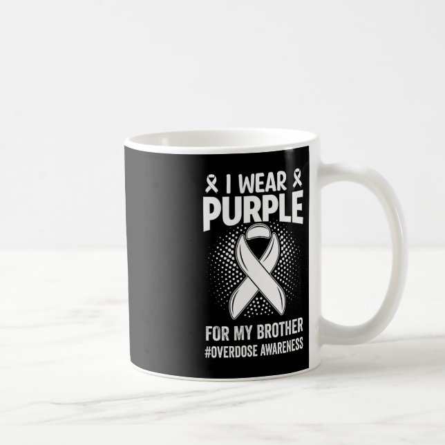 Caneca De Café Eu Visto Roxo Por Minha Consciência Da Sobredosage (Direita)