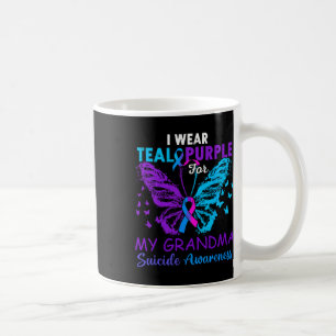 Caneca De Café Eu Visto Roxo Teal Em Memória Do Suicídio Da Minha