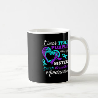 Caneca De Café Eu Visto Roxo Teal Para A Minha Irmã Prevenição De