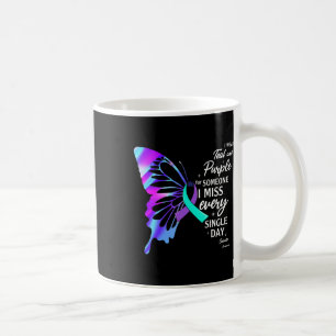 Caneca De Café Eu Visto Roxo Teal Para A Prevenção Do Suicídio Em