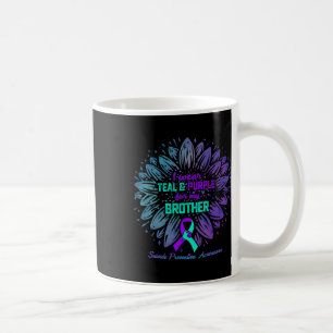 Caneca De Café Eu Visto Roxo Teal Para Prevenção Suicida Irmão