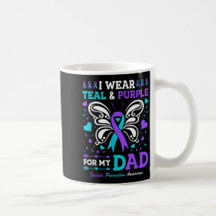 Caneca De Café Eu Visto Teal &amp; Purple Para O Meu Pai