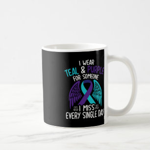 Caneca De Café Eu Visto Teal &amp; Roxo Para Alguém Que Sinto Fal